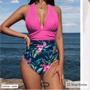 *SOLD* Cupshe Halterneck Tummy Control One-Piece BNWT